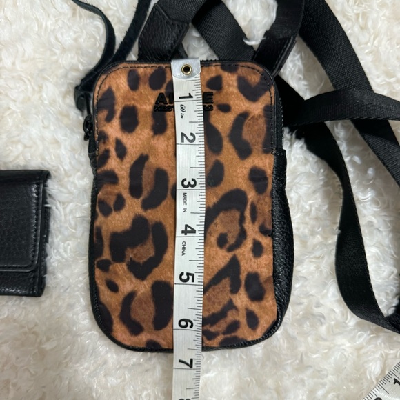 Aimee Kestenberg Jungle Leopard Nylon & Leather All in One Phone Crossbody - Picture 5 of 13